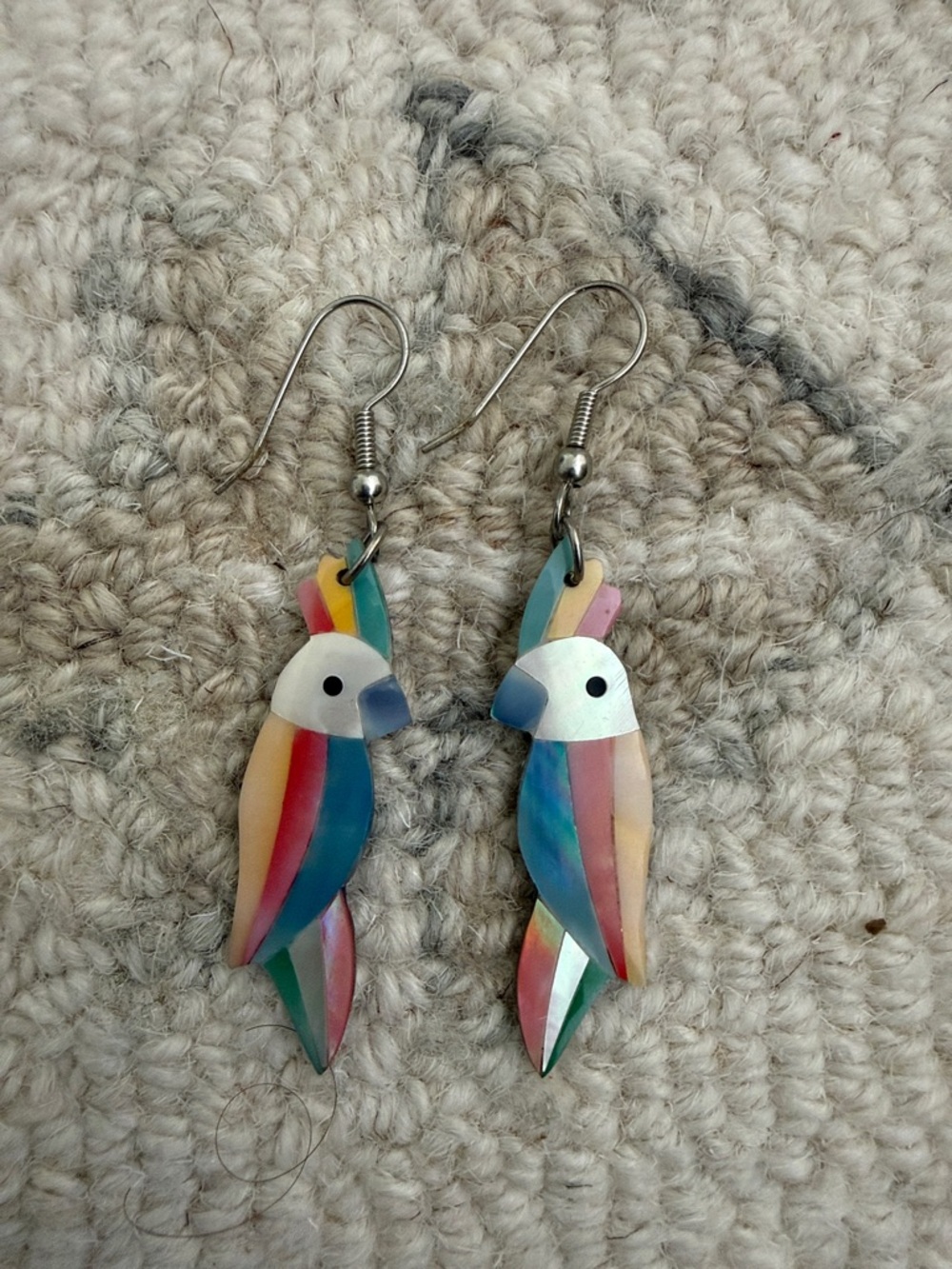 Colorful Parrot Earrings for Bird Lovers - Multicolor